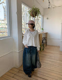 [unisex] Pihyo Carpenter Balloon Denim Wide Pants