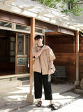 Core wide washed linen pants