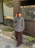 Hedint Vintage Flower Long Sleeve Overshirt