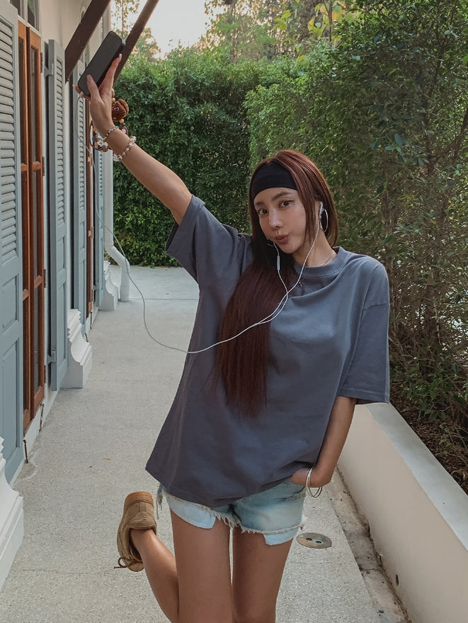 【U LAN】Budapest Back Printing Short Sleeve U LAN (ユーラン) - ブダペストバックプリンティング半袖Tシャツ