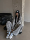 Knits Lettering Overfit Hoodie