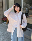 [unisex] Hisui Summer Check Over Shirt