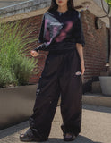 school nylon string pants