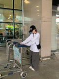 Cooing Ribbon Printing Long Sleeve Tee