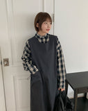 Cleon Navy Check Over Shirt