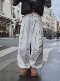 Harpy 3 Snap Pintuck Wide Cargo Pants