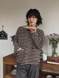 Izuna stripe crop cardigan
