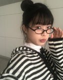 And Round Horn Rim Geek Chic Glasses