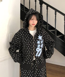 Kitsch Star Check Patch Two-Way Hood Zip-Up