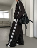 Tudi diagonal track nylon training pants