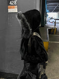Made Routine Velvet Fur Hood Zip-Up