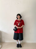 [unisex] Ensert Printed Ringer Over Short Sleeve T-shirt