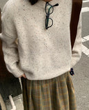 Polmin Mix Color Round Wool Knit