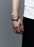 [LAN ARCHIVE] Black Leather Cross Bracelet