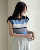Bare Stripe Cap Sleeveless Knit
