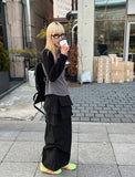 HIGHNECK LINE KNIT ZIP-UP