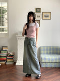 Hotty Vintage Wash Summer Denim Maxi Long Skirt