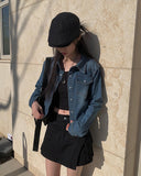 Crack square leather cross bag