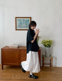 Lyndon Dot Banding Balloon Long Skirt