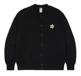 Flower Dot Embroidery Baseball Jacket
