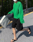 Linen Blend Semi Overfit Knit