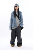 Senj over parachute snap denim pants