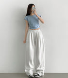 Side Pin Tuck Volume Up Balloon Wide Banding Pants
