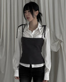 [mnem] layering open-back bustier