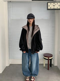 Monpa Curved Denim Balloon Wide Pants