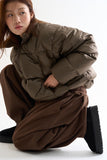 Mink pintuck balloon jogger sweatpants