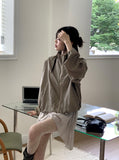 Lapen Shining Pearl Coated String Zip-Up Jumper