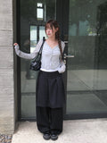 Ponce Dot Wrap Skirt Layered Pants Set