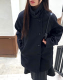Moochi Balmacaan Over Wool Midi Coat