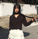 [MADE] Torin Mongle V-neck muffler cardigan set