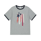 FLAG APPLIQUE RINGER TEE