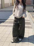 Demon Pintuck Cotton Long Wide Pants