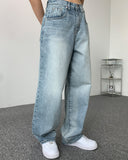Deueddy Washing Long Wide Denim Pants