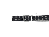 Gradient eyelet denim belt