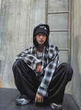 Philly loose fit checked hoodie jacket