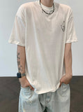 Museum back letter half T-shirts