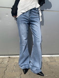 Botu Slim Washing Denim Bootcut Pants