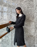 Coner Tweed Split Skirt