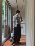 Soven Linen Two-Tuck Banding Pants