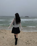 Morning Eyelet Mini Flared Skirt