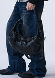 EYELET LEATHER SADDLEBAG