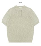 Simon Boucle Collar Short Sleeve Knit