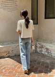 Haibeul Cotton Wide Banding Denim Pants