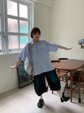 Inferred Summer Printing Denim Bermuda Pants