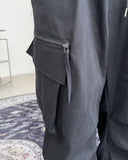 Leso wide zipper cargo pants