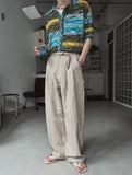 Martin cool linen two-tuck pants